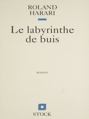 cover image of Le Labyrinthe de buis